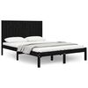 vidaXL S&auml;ngram svart massiv furu 140x190 cm