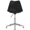 vidaXL Snurrbar kontorsstol svart konstl&auml;der