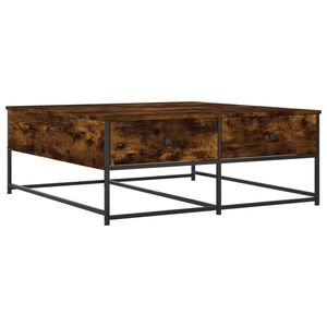 vidaXL Soffbord r&ouml;kf&auml;rgad ek 100x99x40 cm konstruerat tr&auml;