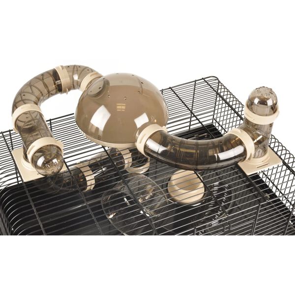 FLAMINGO Hamsterbur Figo 58x38x40 cm svart och brun