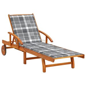 vidaXL Sols&auml;ng med dyna massivt akaciatr&auml;