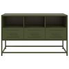 vidaXL TV-skåp olivgrön 100,5x39x60,5 cm stål