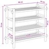 vidaXL Skost&auml;ll med hylla Naturf&auml;rg 4-hylla Bambus