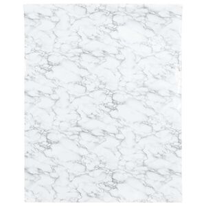 vidaXL M&ouml;beldekal sj&auml;lvh&auml;ftande vit marmor 90x500 cm PVC