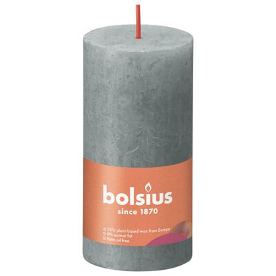 Bolsius Rustika blockljus 8-pack 100x50 mm eukalyptusgrön