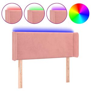 vidaXL S&auml;nggavel LED rosa 103x16x78/88 cm sammet