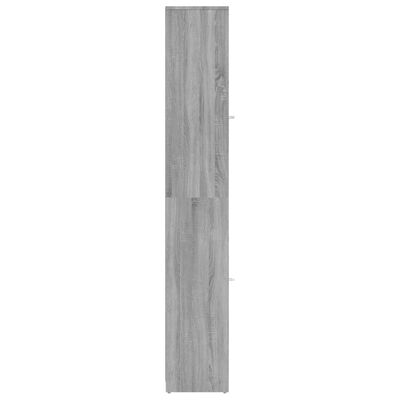 vidaXL Badrumsskåp grå sonoma 30x30x183,5 cm konstruerat trä