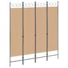 vidaXL 4-panelig rumsavskiljare Beige 160 x 180 cm Tyg