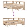 vidaXL S&auml;ng med bokhylla utan madrass 160x200cm massiv furu