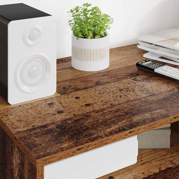 vidaXL TV-sk&aring;p med l&aring;da Gammalt tr&auml; 100 x 48 x 43 cm Konstruerat tr&auml;