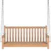 vidaXL Gungb&auml;nk med r&ouml;d dyna 120 cm massiv teak