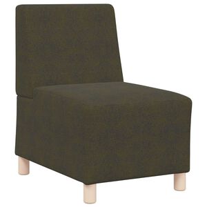 vidaXL Modulsofa utan armst&ouml;d Arm&eacute;gr&ouml;n 55 x 74 x 82 cm Faux Mockal&auml;der