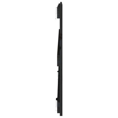 vidaXL Väggmonterad huvudgavel svart 140x3x60 cm massiv furu