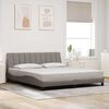 vidaXL Bed Frame without Mattress "Hanko" Taupe 180x200cm Fabric