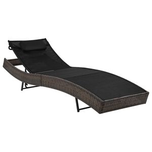 vidaXL Sols&auml;ng med kudde konstrotting brun
