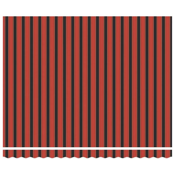 vidaXL Markis inf&auml;llbar orange och brun 4x3 m tyg&aluminium