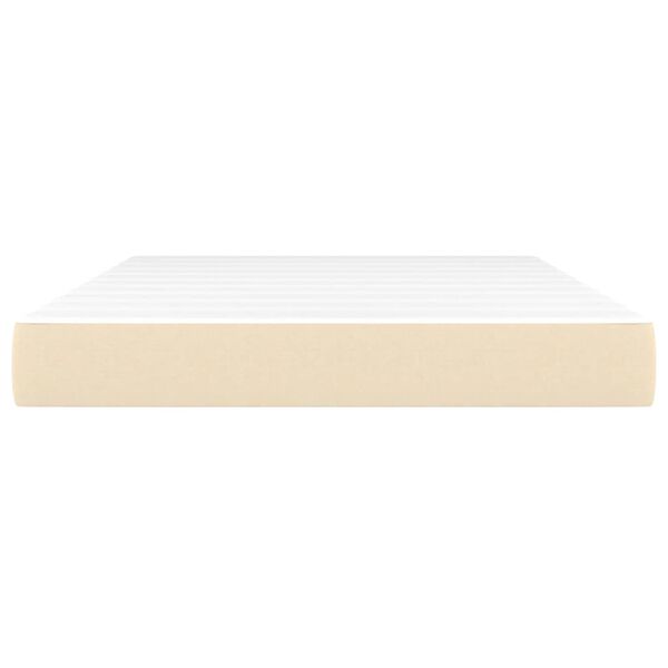 vidaXL Pocketresårmadrass gräddvit 140x200x20 cm tyg