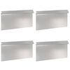 vidaXL Snigelfence 4 pcs 50 x 3,5 x 25 cm Rostfritt st&aring;l Silver