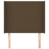 vidaXL S&auml;nggavel med kanter m&ouml;rkbrun 103x16x118/128 cm tyg