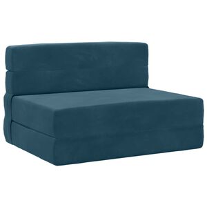 vidaXL F&auml;llbar Soffbed Bl&aring; 70 x 80 x 60 cm Tyg
