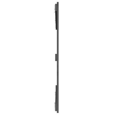 vidaXL Väggmonterad huvudgavel grå 159,5x3x90 cm massiv furu