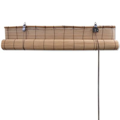 vidaXL Rullgardin bambu 100x220 cm brun