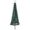 vidaXL LED-julgran med glitter och markspett EKENAS 180 cm