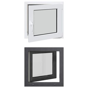 vidaXL K&auml;llarf&ouml;nster RISOR 50 x 50 cm PVC och glas Antracit
