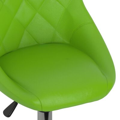 vidaXL Snurrbara matstolar 4 st grön konstläder