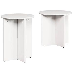 vidaXL Kaffeebord 2 st Vit 41.5 x 41.5 x 46 cm