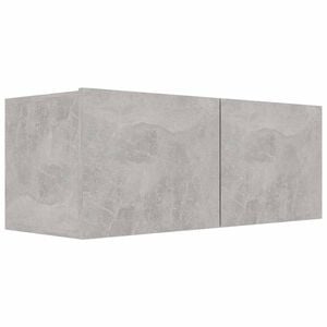 vidaXL Tv-b&auml;nk betonggr&aring; 80x30x30 cm konstruerat tr&auml;