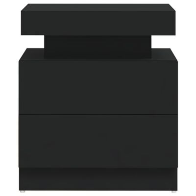 vidaXL Sängbord svart 45x35x52 cm spånskiva