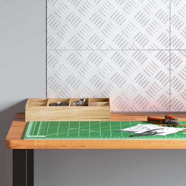 vidaXL Trappsteg Rektangul&auml;r 4 pcs Silver 40 x 20 cm Aluminium