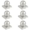vidaXL Stolphattar klot 6 st galvaniserad metall 101x101 mm