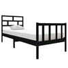 vidaXL S&auml;ngram svart massiv furu 75x190 cm