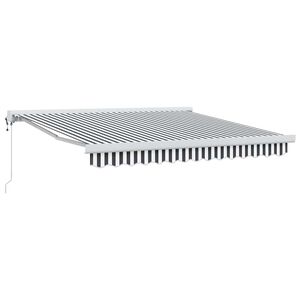 vidaXL Markis inf&auml;llbar antracit och vit 3x2,5 m tyg&aluminium