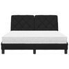vidaXL Bed with Mattress Black 140x190 cm Fabric