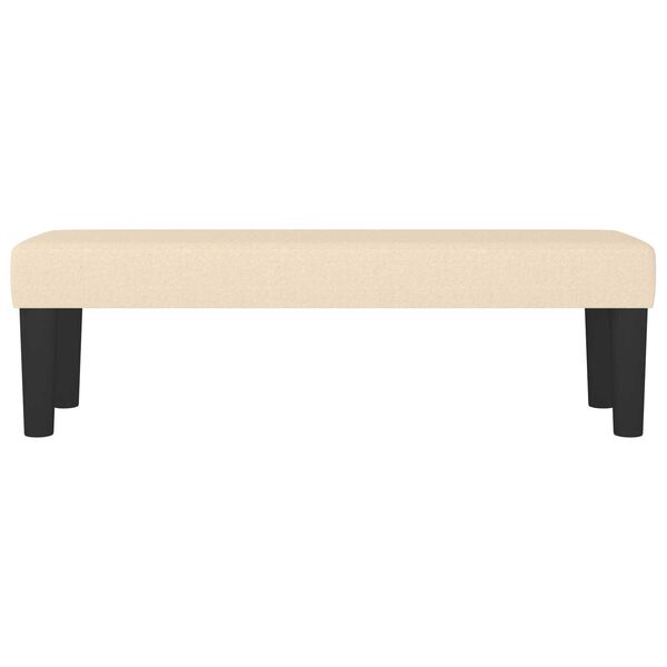 vidaXL Bänk gräddvit 100x30x30 cm tyg