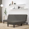 vidaXL B&auml;ddsoffa med pall 2-sits M&ouml;rkgr&aring; mikrofibertyg