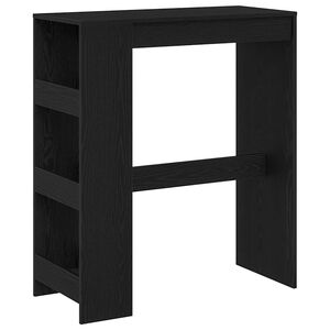 vidaXL Barbord med hyllor svart ek 90x40x103,5 cm konstruerat tr&auml;