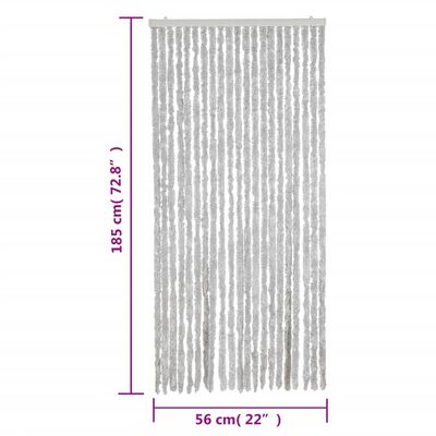 vidaXL Insektsgardin grå 56x185 cm chenille