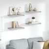 vidaXL Sv&auml;vande v&auml;gghyllor 4 st betonggr&aring; 50x23x3,8 cm MDF