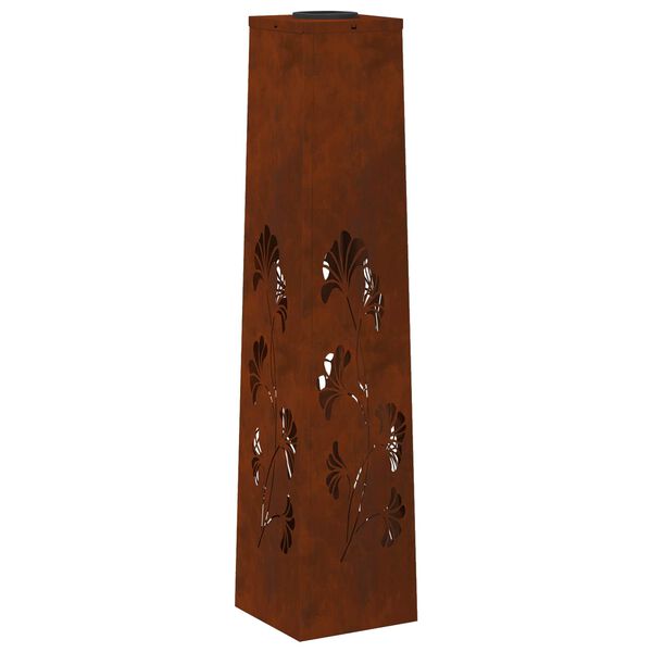 vidaXL Solar LED Stig Ljus 2 pcs Cortenst&aring;l Cortenst&aring;l