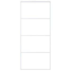 vidaXL Skjutd&ouml;rr frostat ESG-glas och aluminium 90x205 cm vit