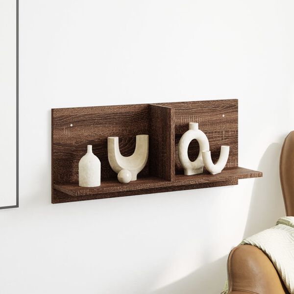 vidaXL Väggskåp 70x16,5x30 cm brun ek konstruerat trä