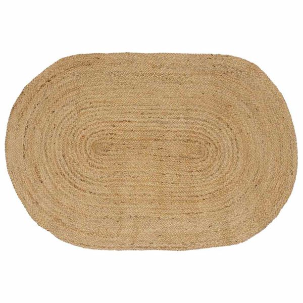 vidaXL Omr&aring;desmattor Oval Naturf&auml;rg 205 x 305 cm Jute