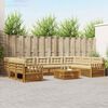 vidaXL Soffgrupper 10 pcs Naturlig och Beige Massivt Akaciatr&auml;