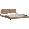 vidaXL Bed Frame without Mattress "Zadar" Cappuccino 180x200 cm Faux Leather