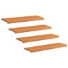 vidaXL Trapstegsmattor 4 st 90 x 30 x 2 cm Ljusbrun Massivt boktr&auml;