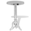 vidaXL Runt sidobord aluminium silver
